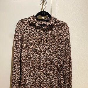 Cheetah print long sleeve shirt